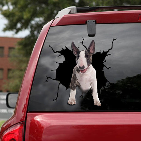 [sk1942-snf-lad]-bull-terrier-crack-car-sticker-dogs-lover
