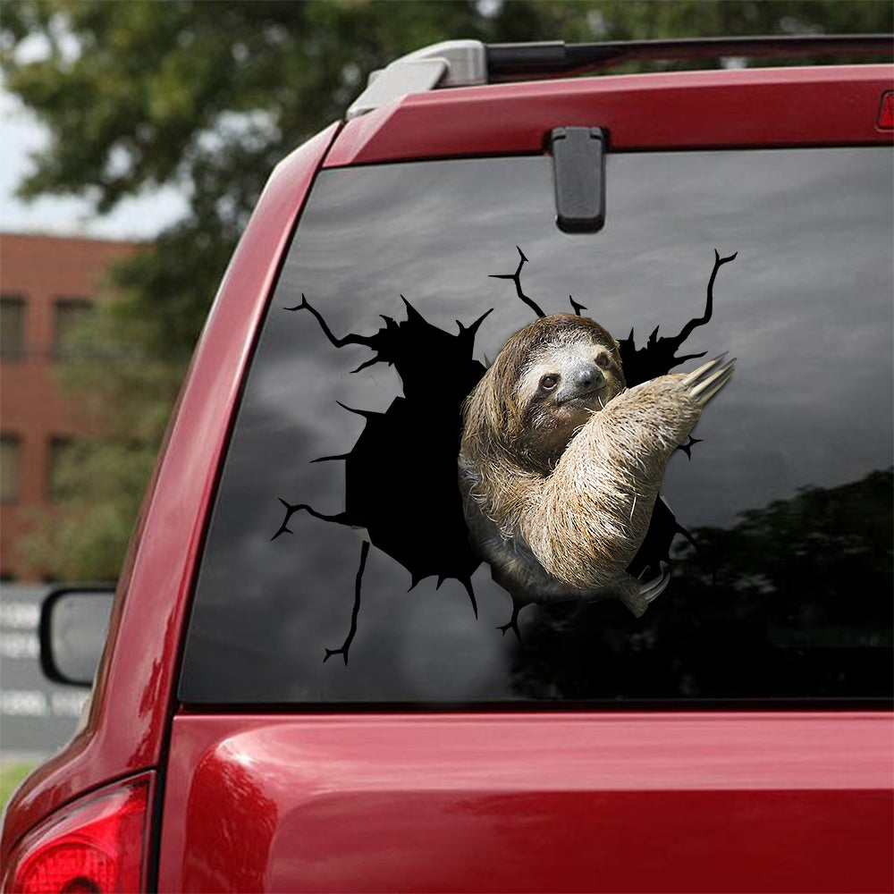 [ld0003-snf-lad]-sloth-crack-sticker-animals-lover