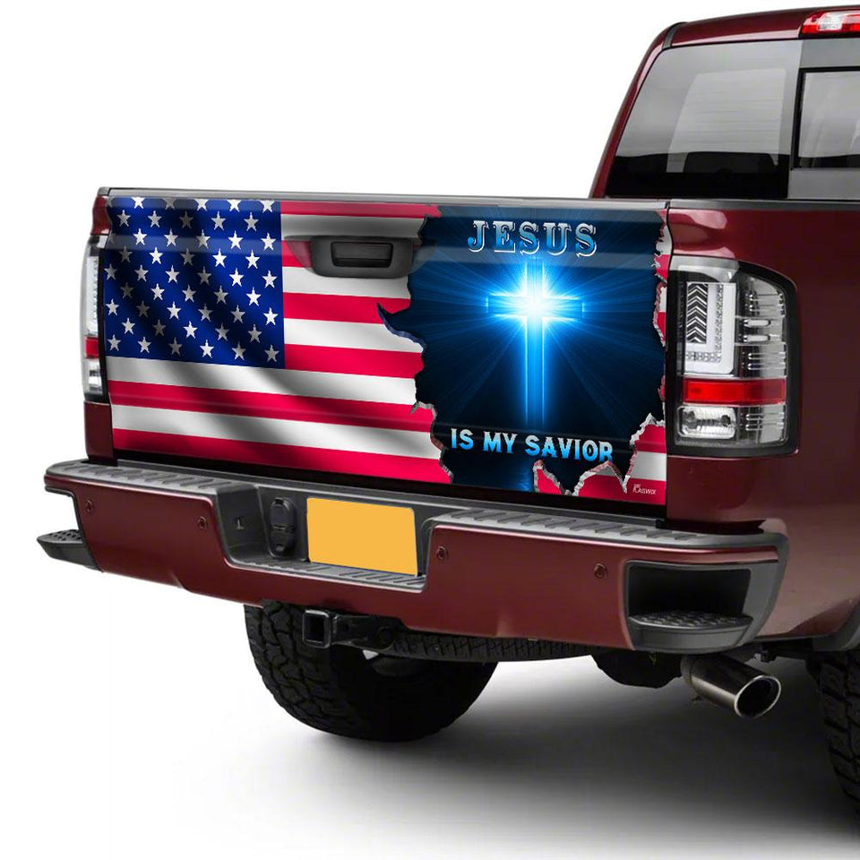 Jesus Is My Savior truck Tailgate Decal Sticker Wrap Ailgate Wrap Decals For Trucks