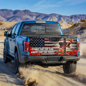 Jesus Christ United We Stand truck Tailgate Decal Sticker Wrap Tailgate Wrap Decals For Trucks