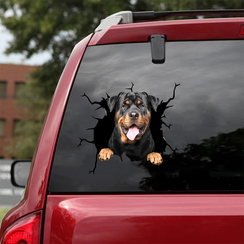 [da0427-snf-tnt]-rottweiler-crack-car-sticker-dogs-lover