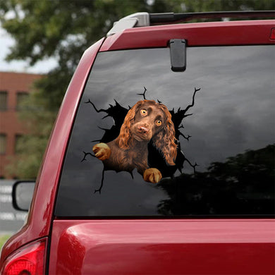 [da0860-snf-tnt]-cocker-spaniel-crack-car-sticker-dogs-lover