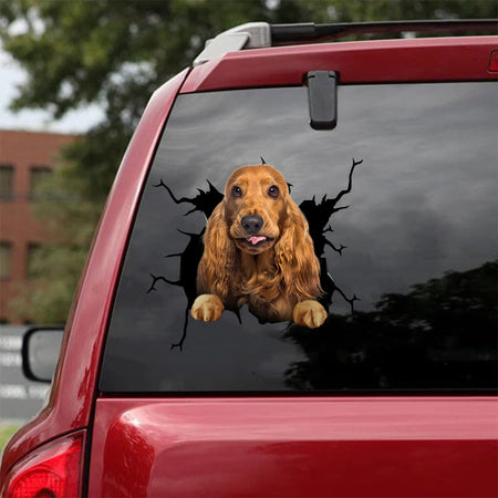[da0863-snf-tnt]-cocker-spaniel-crack-car-sticker-dogs-lover