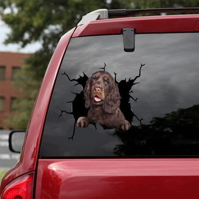 [da0857-snf-tnt]-cocker-spaniel-crack-car-sticker-dogs-lover