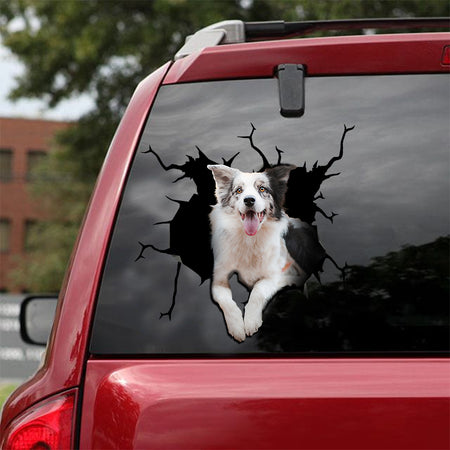[ld0052-snf-lad]-border-collie-crack-car-sticker-dogs-lover