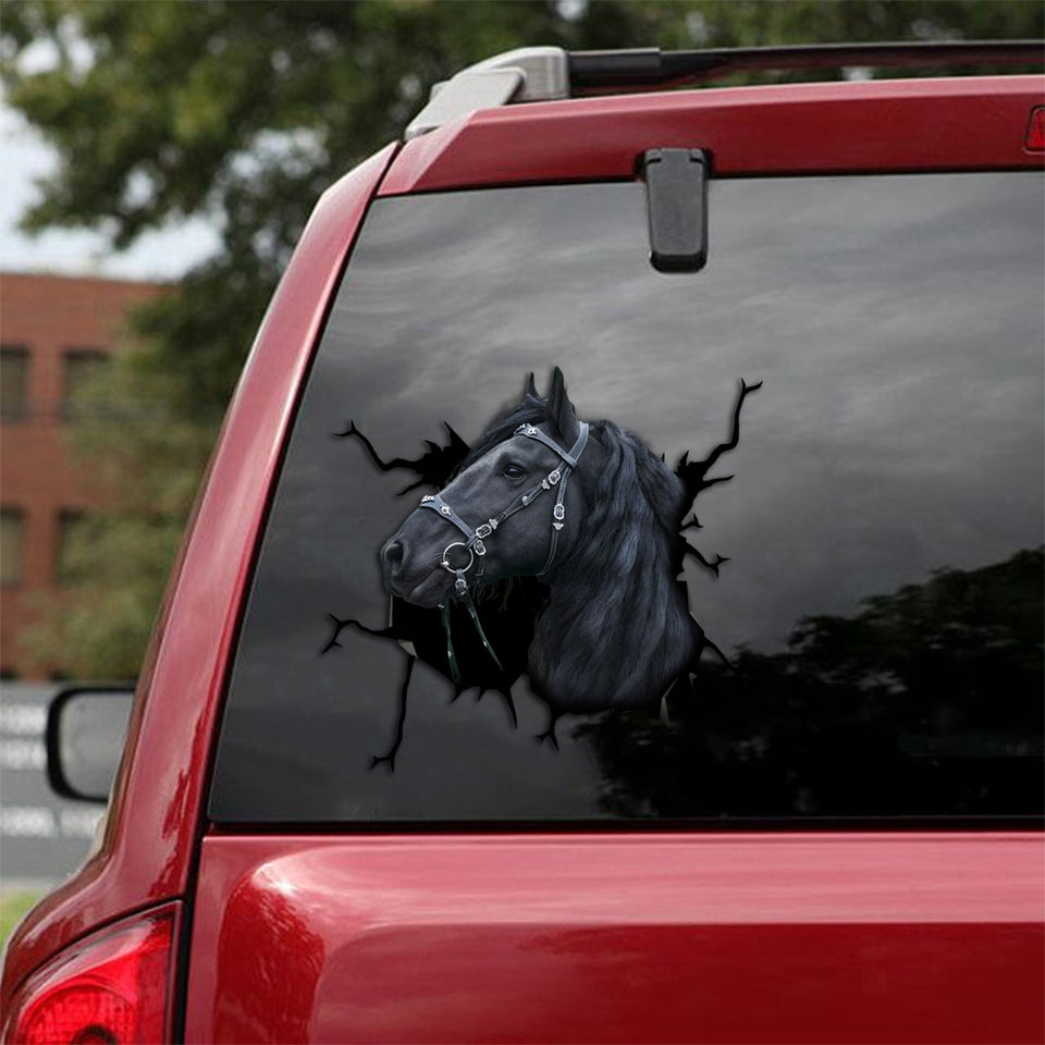 [th0041-snf-tpa]-black-horse-crack-car-sticker-horse-lover