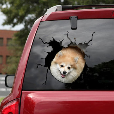 Custom Dog Crack Sticker Door Funny Sticker Sheets White Elephant Gift