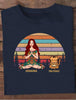[LD1852-ds-lad] Cat yoga Customized t-shirt