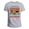 [LD1853-ds-lad] Old man with a fishing rod and a dog near Customized Shirt