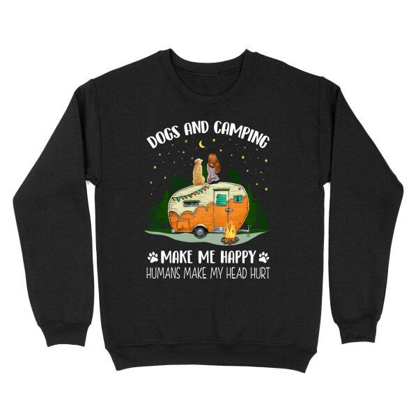 [PQ0306-ds-tnt] Dogs and Camping Customized All type shirts Camping Lovers