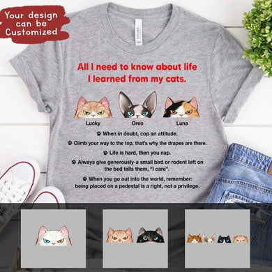 [PQ0359-ds-tnt] I learned from my cat Customized All type shirts Cat Lovers Plus size
