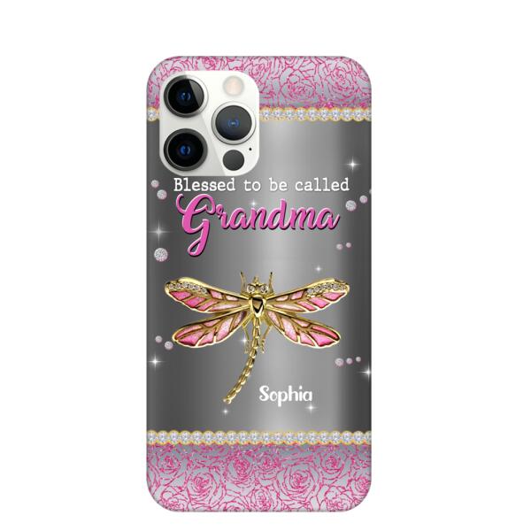 Blessed To Be Called Family Customized Phone Case Family Lovers Dragonfly Lovers
