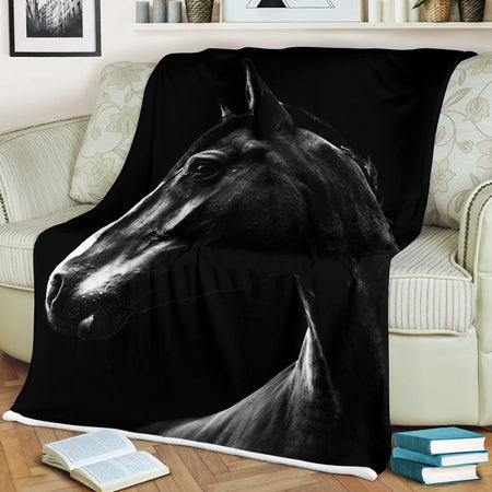 [bv0034-tpa]-horse-fleece-blanket