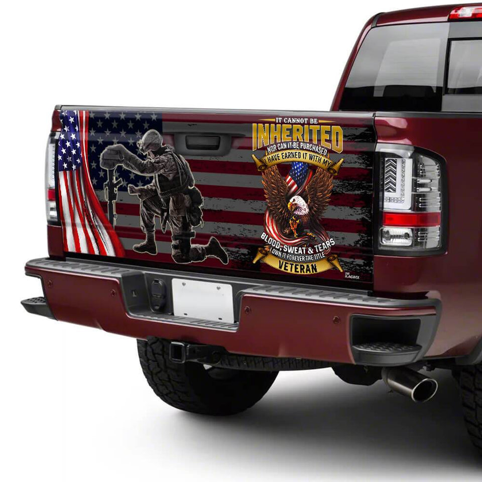 U.s Veteran Blood Sweat Teatruck Tailgate Decal Sticker Wrap Tailgate Wrap Decals For Trucks