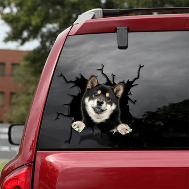 [sk1018-snf-tpa]-shiba-inu-black-crack-car-sticker-dogs-lover