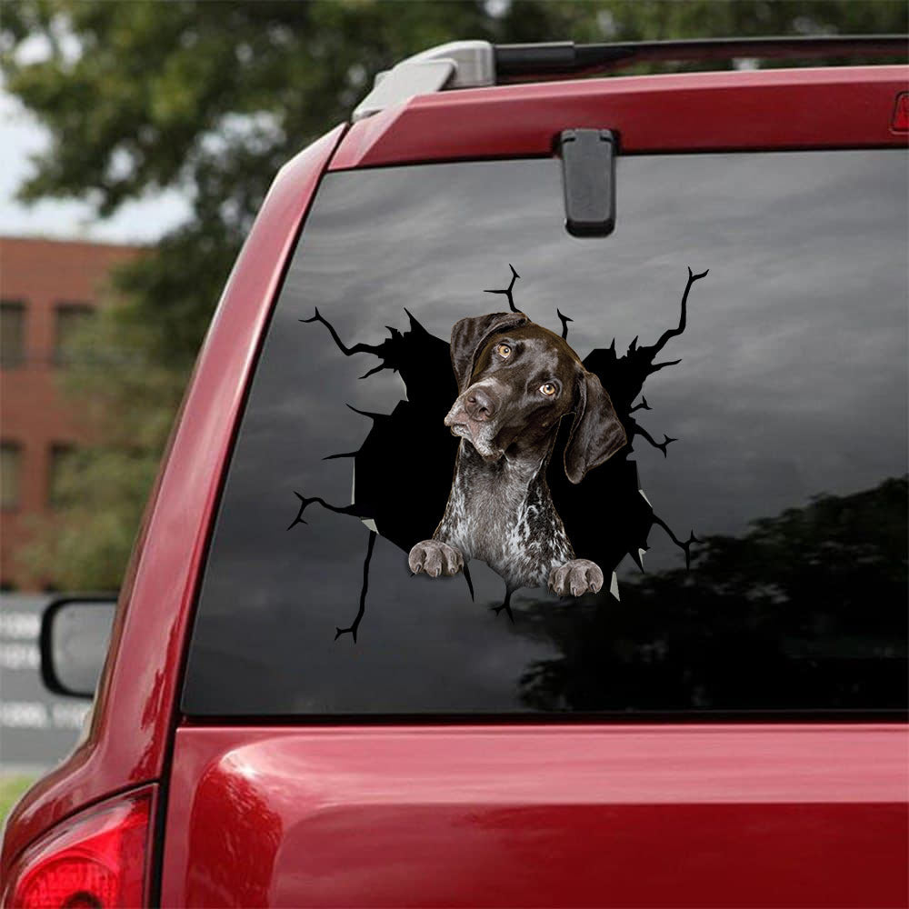 [bv0035-snf-tpa]-german-shorthaired-pointer-crack-car-sticker-dogs-lover