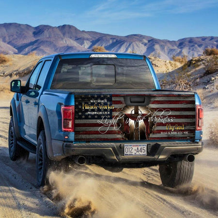 God Jesus Cross American truck Tailgate Decal Sticker Wrap Tailgate Wrap Decals For Trucks