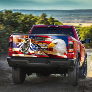 Jesus Cross Eagle American truck Tailgate Decal Sticker Wrap Tailgate Wrap Decals For Trucks