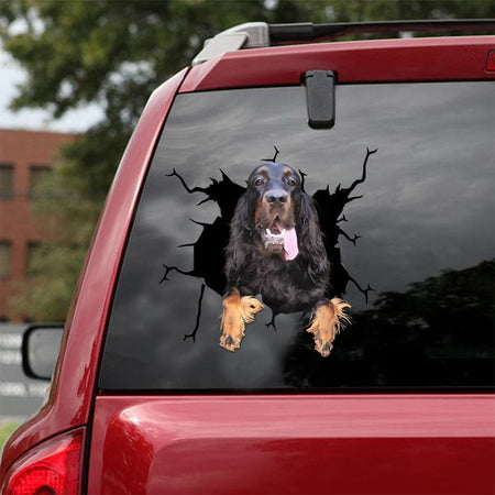[ld0593-snf-lad]-gordon-setter-crack-car-sticker-dogs-lover