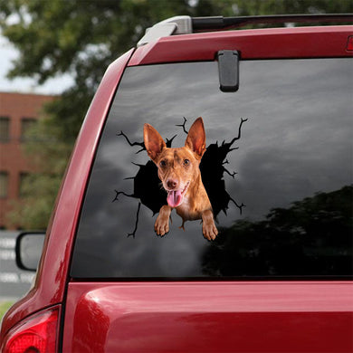 [ld1018-snf-lad]-podenco-crack-car-sticker-dogs-lover