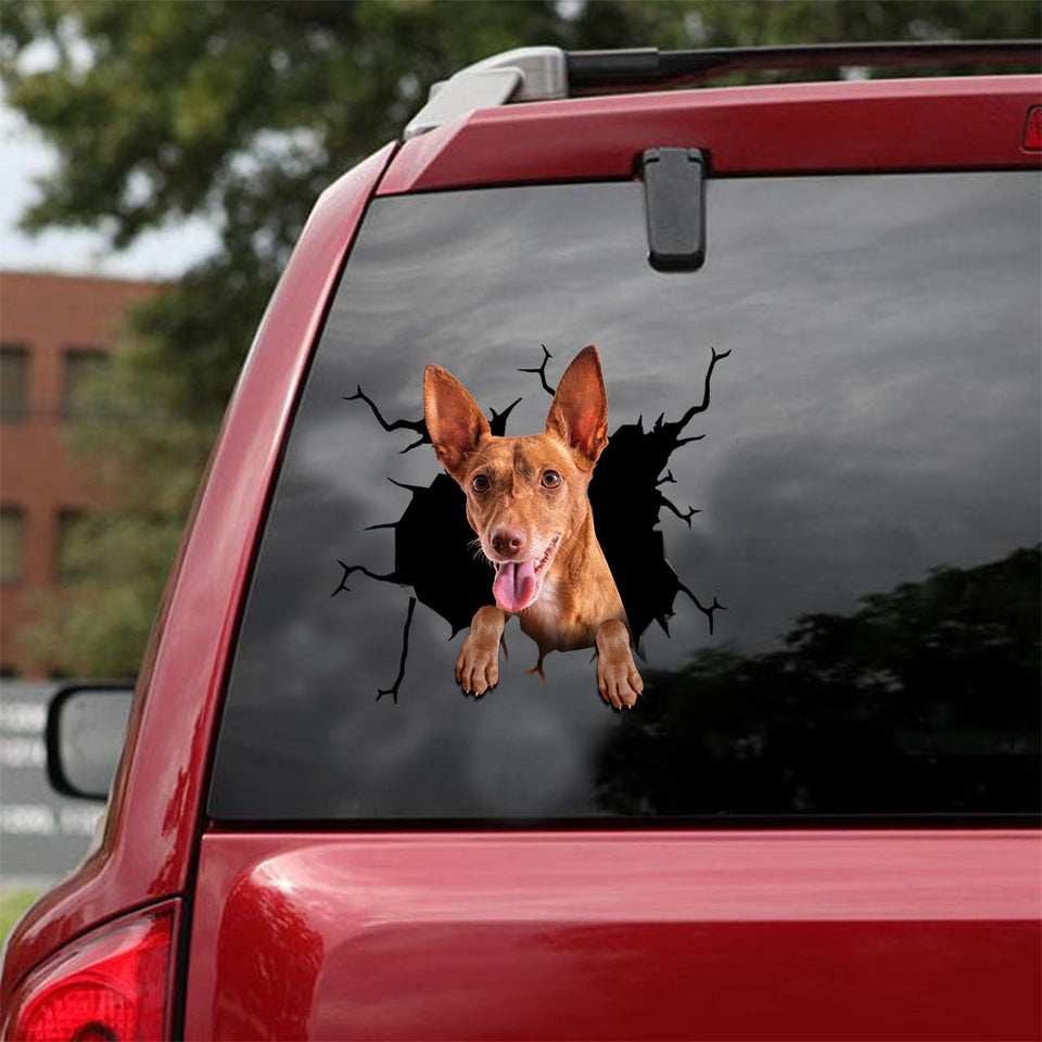 [ld1018-snf-lad]-podenco-crack-car-sticker-dogs-lover