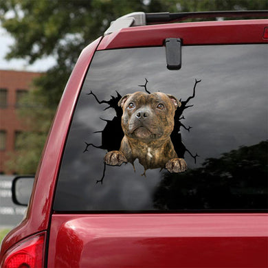 [ld1014-snf-lad]-stanffordshire-crack-car-sticker-dogs-lover