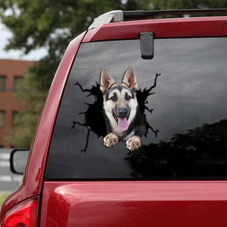 German Shepherd Crack Mom Car Decal Cute Water Bottle Stickers Couple Gift Ideas