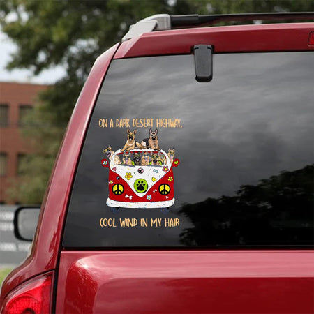 [bh0089-snf-tnt]-german-shepherd-hippie-crack-car-sticker-cats-lover