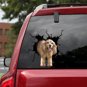[bh0321-snf-lad]-cocker-spaniel-crack-car-sticker-dogs-lover
