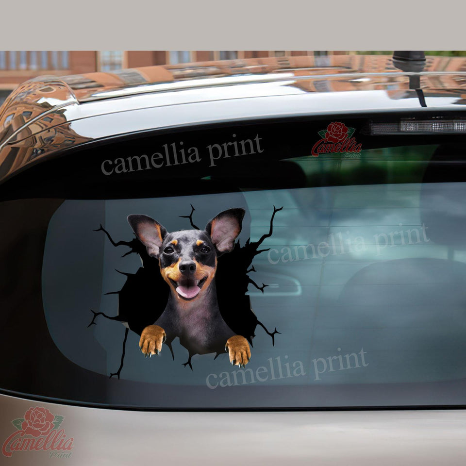 Miniature Pinscher Crack Stickers Custom You Cute Clear Sticker Paper Christmas Ideas