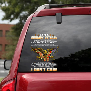Veteran Decal Sticker Car Funny Birthday Memes Vinyl Graphics Christmas Gift Ideas