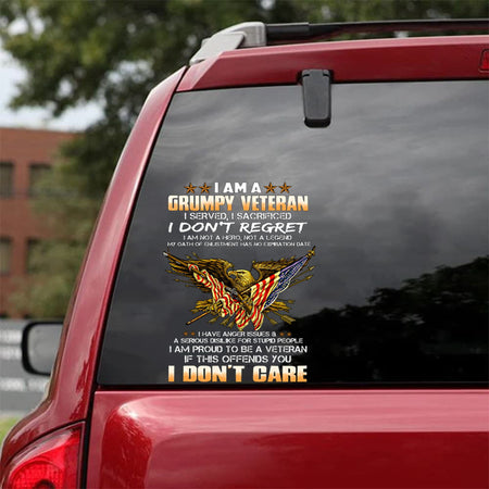 Veteran Decal Sticker Car Funny Birthday Memes Vinyl Graphics Christmas Gift Ideas