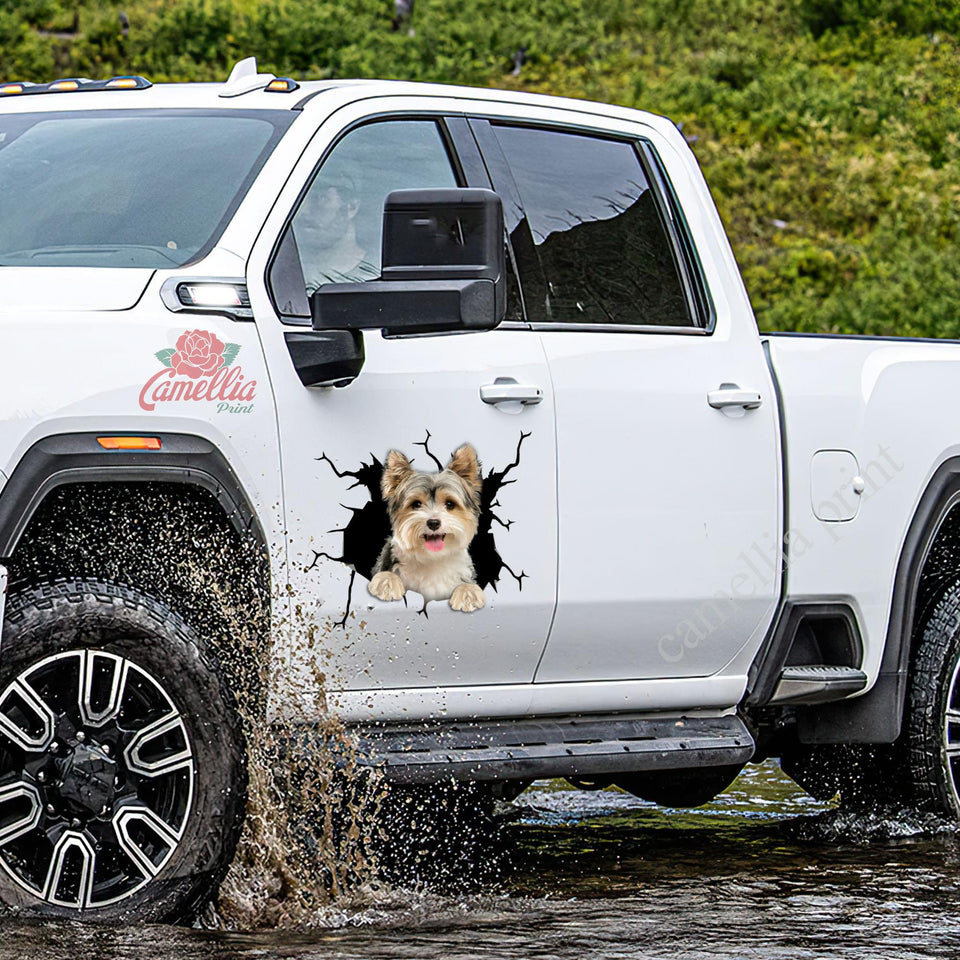 Yorkshire Crack Door Decal Funny Gifs Sticker Label Maker Christmas Ideas