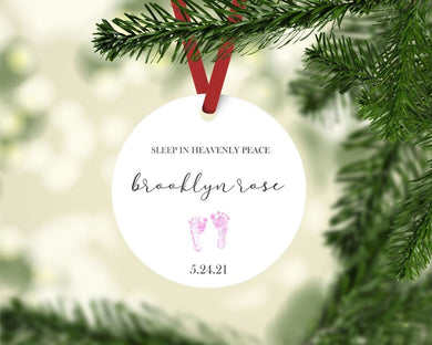 Baby Girl Memorial Ornament, Infant Loss Ornament, Christmas tree decoration, Christmas Home Decor