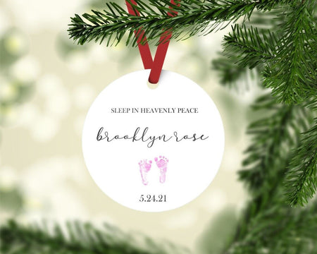 Baby Girl Memorial Ornament, Infant Loss Ornament, Christmas tree decoration, Christmas Home Decor