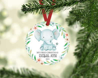 Baby's First Christmas Ornament, Baby Elephant Christmas Ornament, Christmas tree decoration, Christmas Home Decor