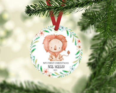 Baby's First Christmas Ornament, Baby Lion Christmas Ornament, Child Ornament, Christmas tree decoration, Christmas Home Decor