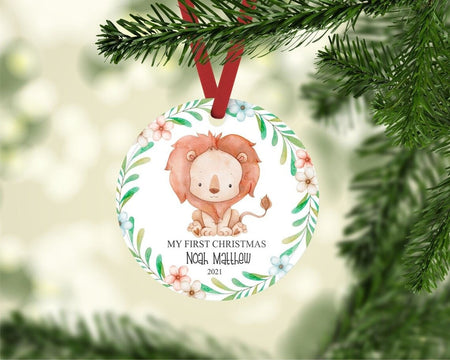 Baby's First Christmas Ornament, Baby Lion Christmas Ornament, Child Ornament, Christmas tree decoration, Christmas Home Decor
