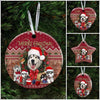 Christmas Begins With Husky Ceramic Ornament Christmas Home Decor