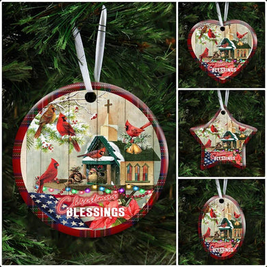 Christmas Blessings Home Ceramic Ornament Christmas Home Decor
