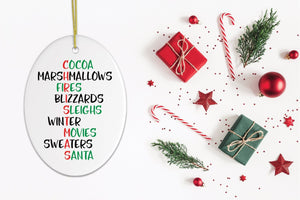 Christmas Favorites Ornament
