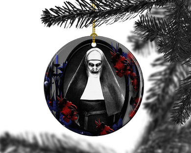 Creepy Nun Halloween Happy Halloween Tree Ornament Decorations, Halloween Decorations, Halloween Decor