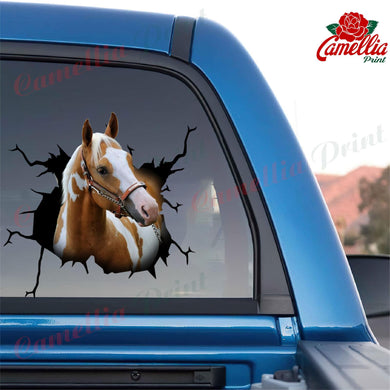 Paint Horse Crack Decal For Rear Window Wiper Cute A Outdoor Stickers Memorial Gifts