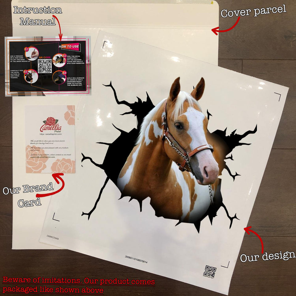 Paint Horse Crack Decal For Rear Window Wiper Cute A Outdoor Stickers Memorial Gifts