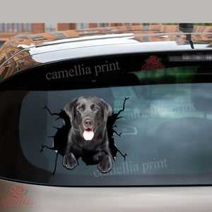 Labrador Crack Decal Window Wiper Cute Custom Wall Stickers 8 Year Anniversary Gift