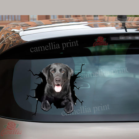 Labrador Crack Decal Window Wiper Cute Custom Wall Stickers 8 Year Anniversary Gift