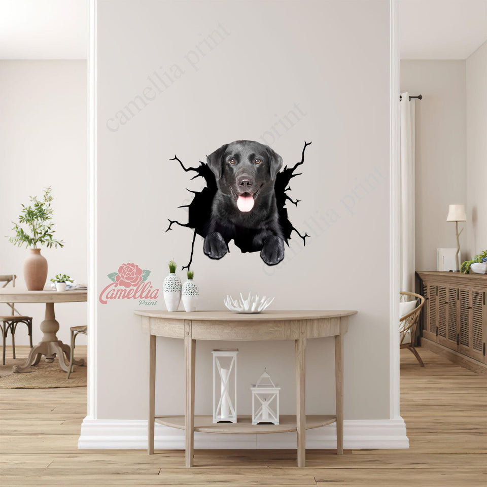 Labrador Crack Decal Window Wiper Cute Custom Wall Stickers 8 Year Anniversary Gift