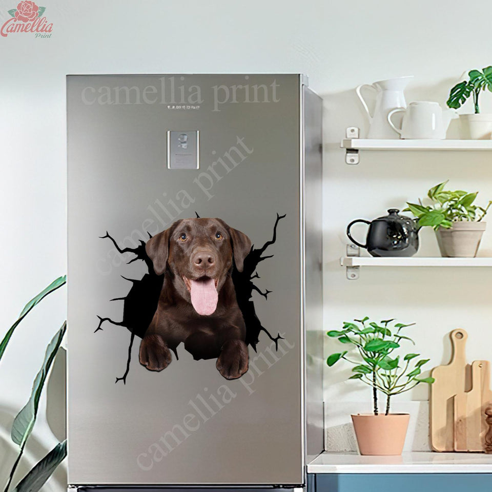 Labrador Crack Decal Sticker Car Happy Decal Stickers Birthday Gifts For Her