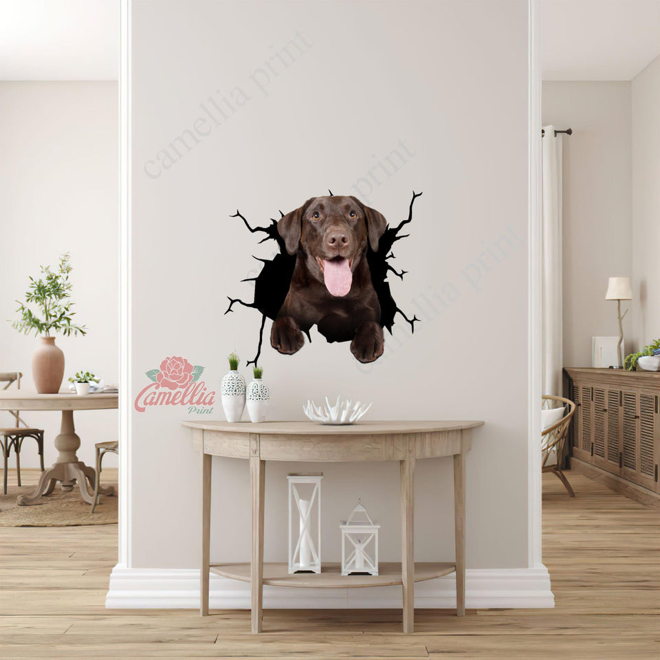 Labrador Crack Decal Sticker Car Happy Decal Stickers Birthday Gifts For Her