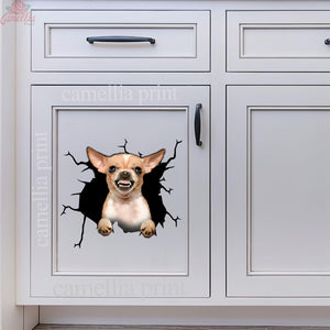 Chihuahua Crack Sticker For Car Window Nice Vinyl Sticker Maker 30th Birthday Gift Ideas